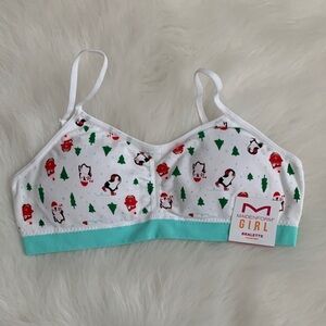 Maidenform Kids Bralette - White with Green Accents